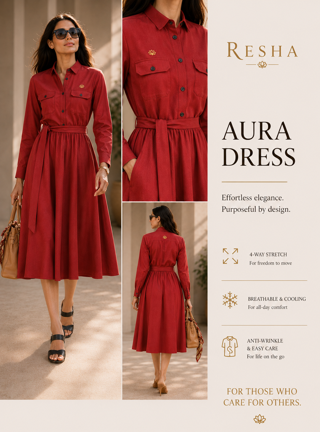 Aura Dress™ Crimson RESHA collection